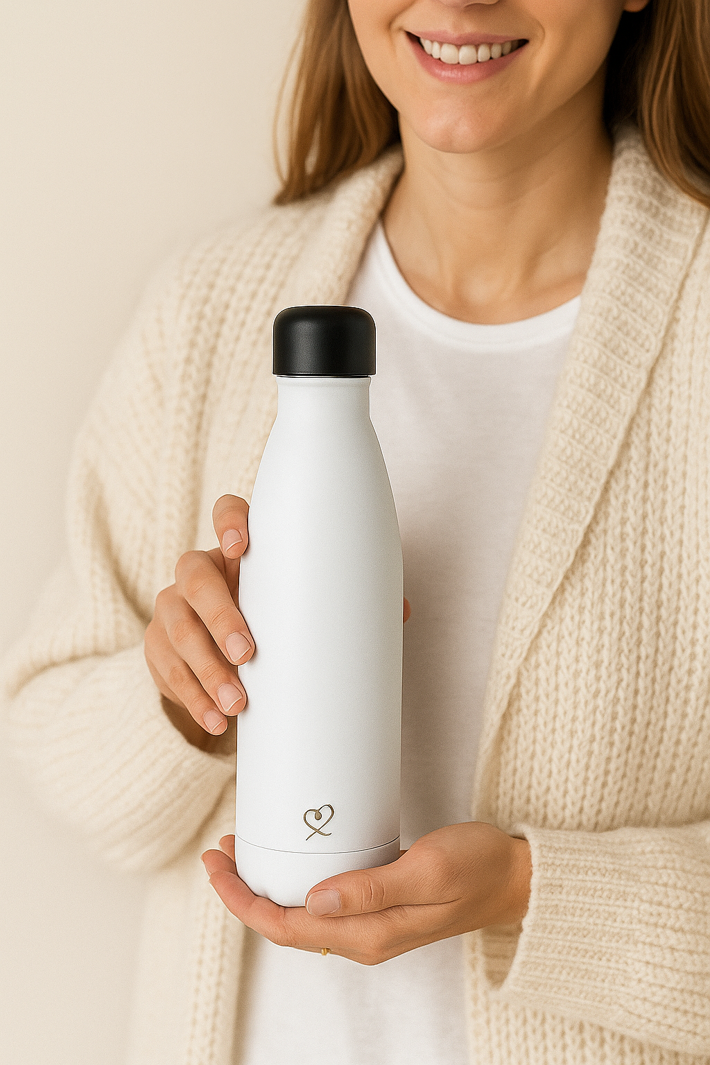 500ml Ribbon Heart Water Bottle