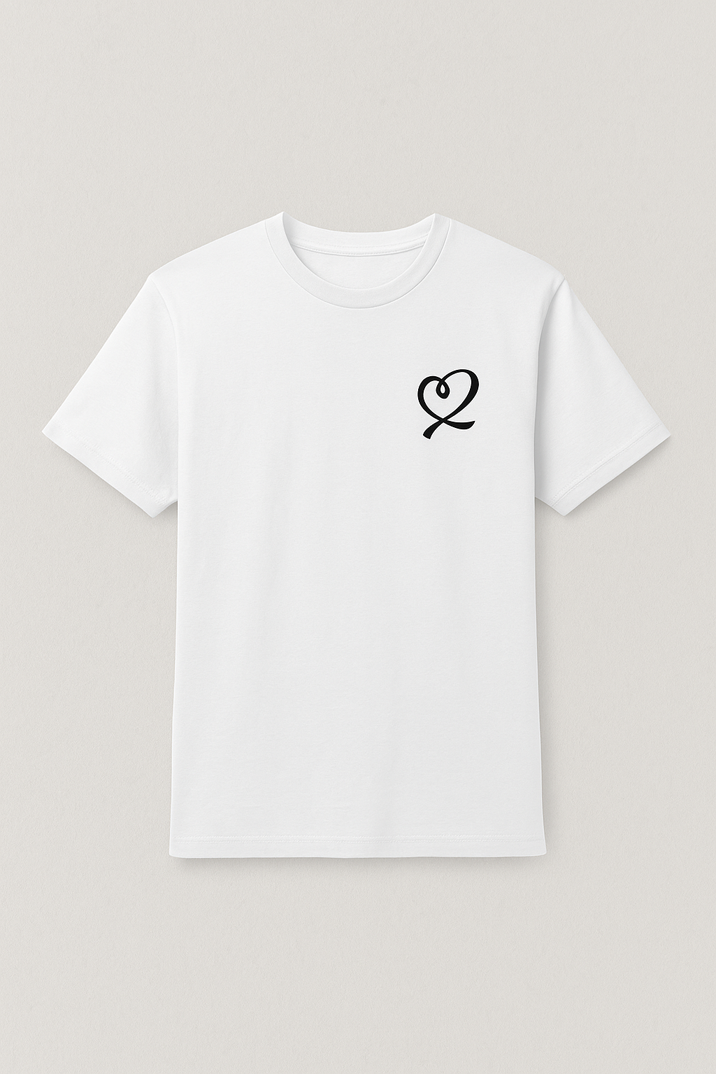 Men’s Minimal Ribbon Heart T-Shirt
