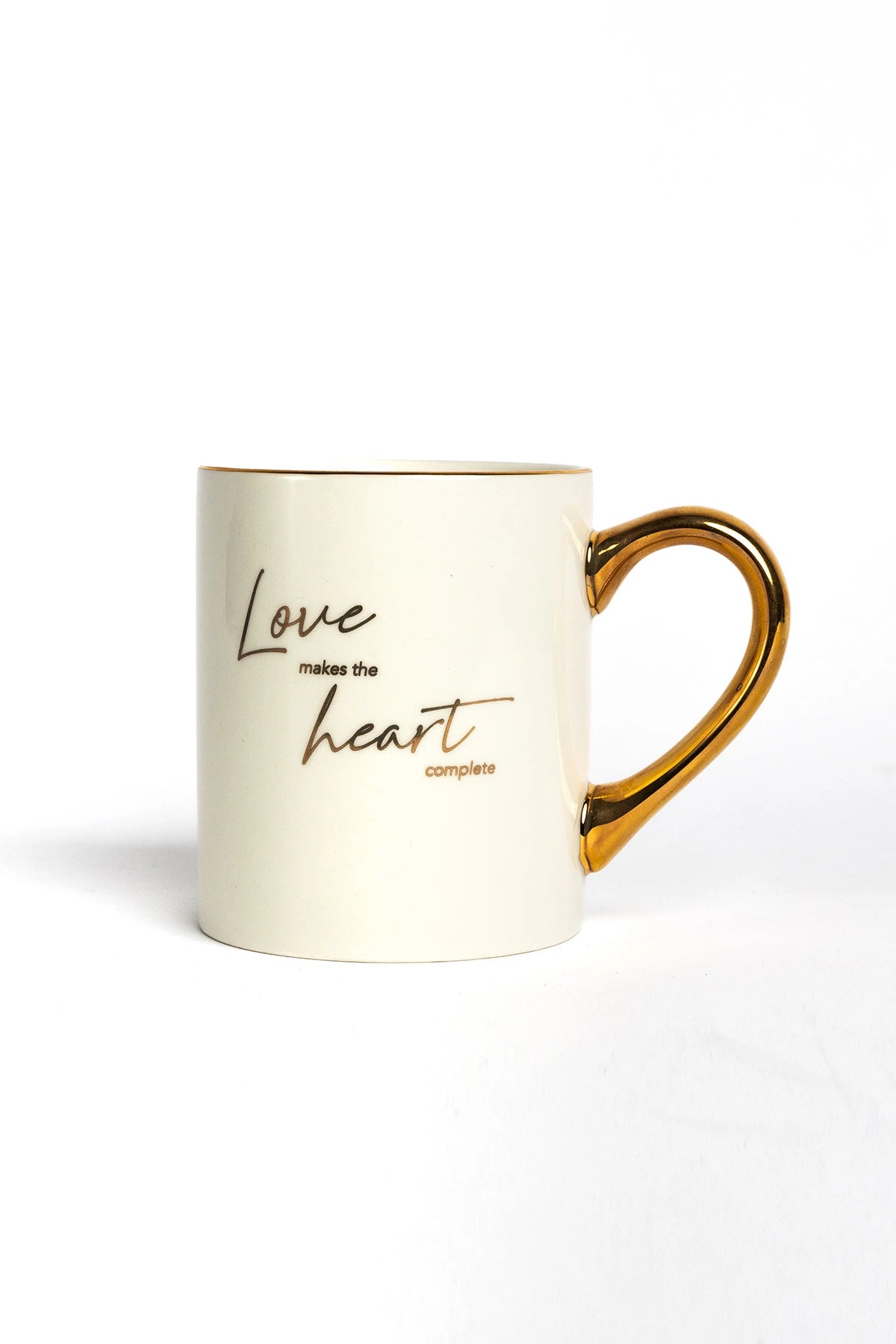 Ceramic Coffee Mug White & Gold