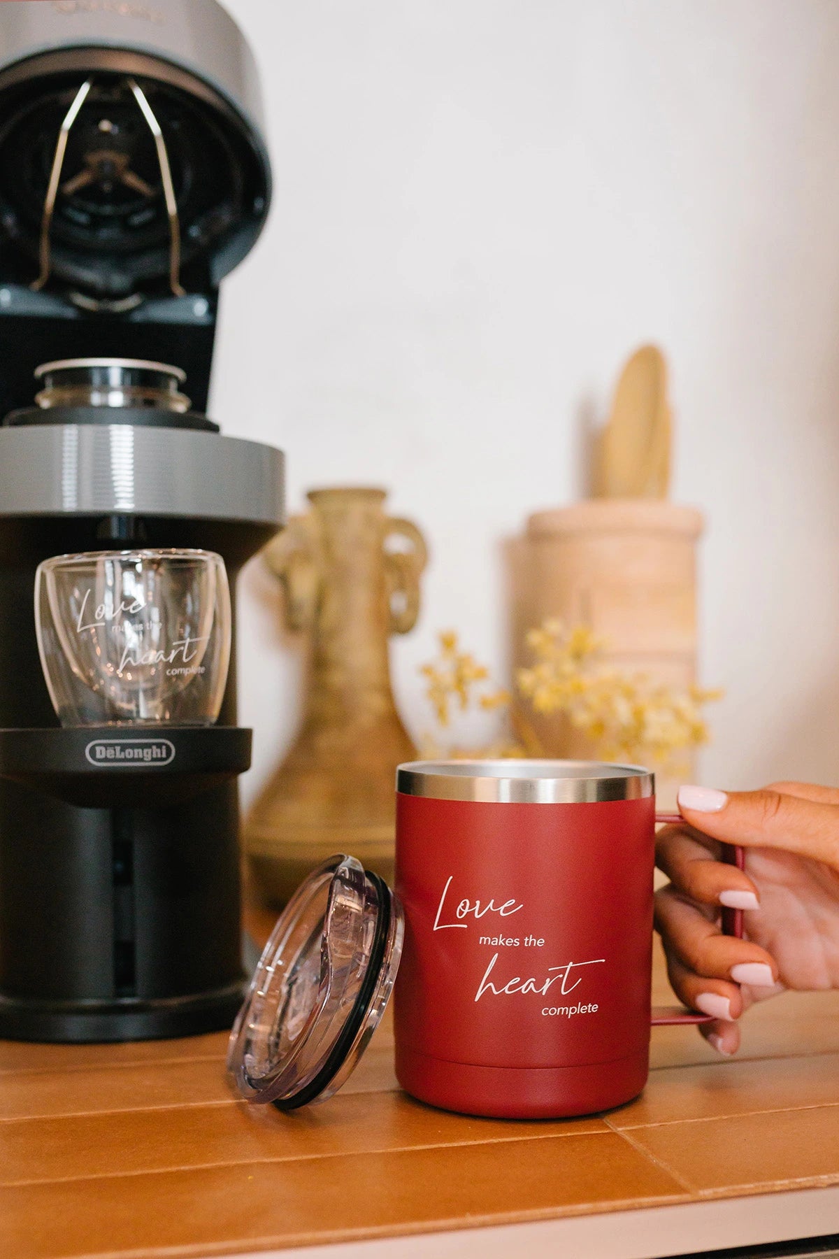 Stainless Steel Coffee Mug Red