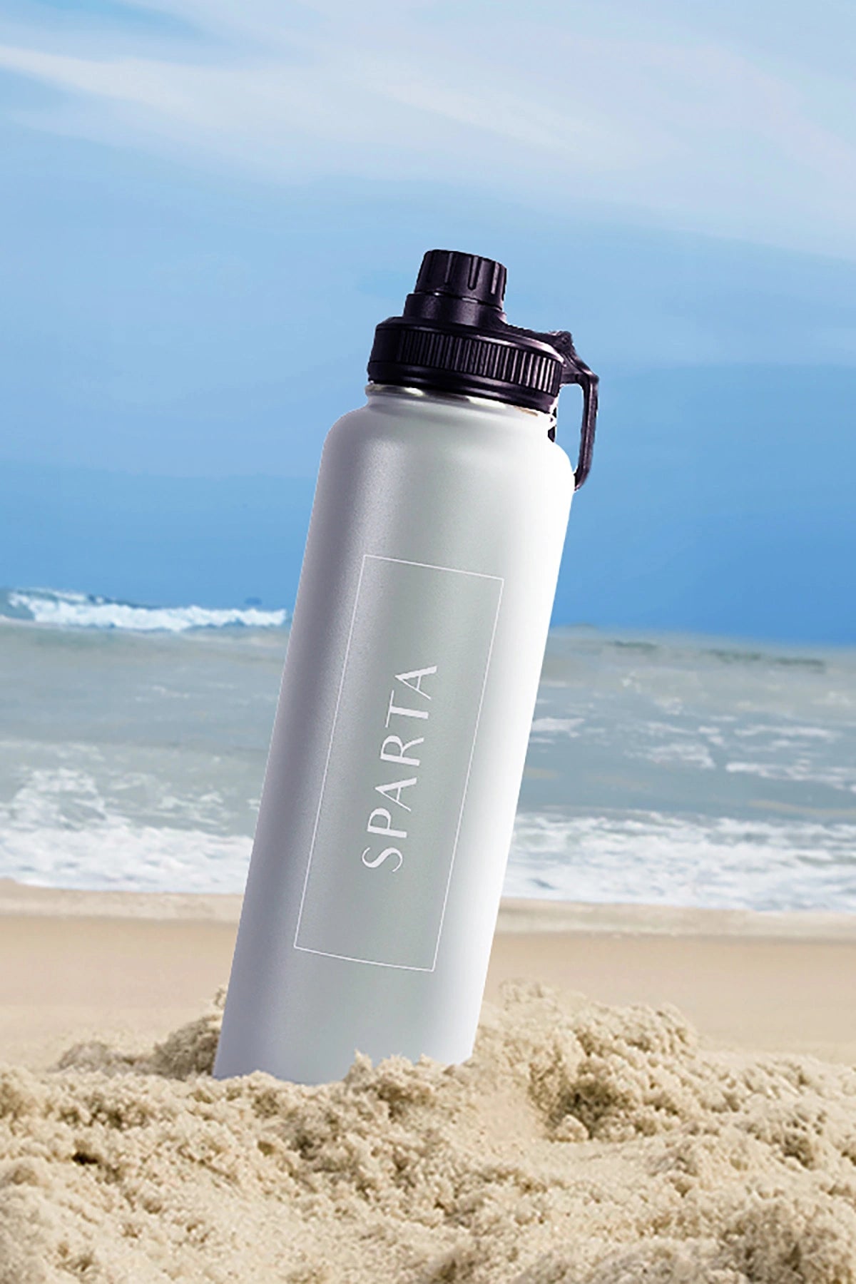 Stainless Steel Water Bottle 40oz Grey SPARTA