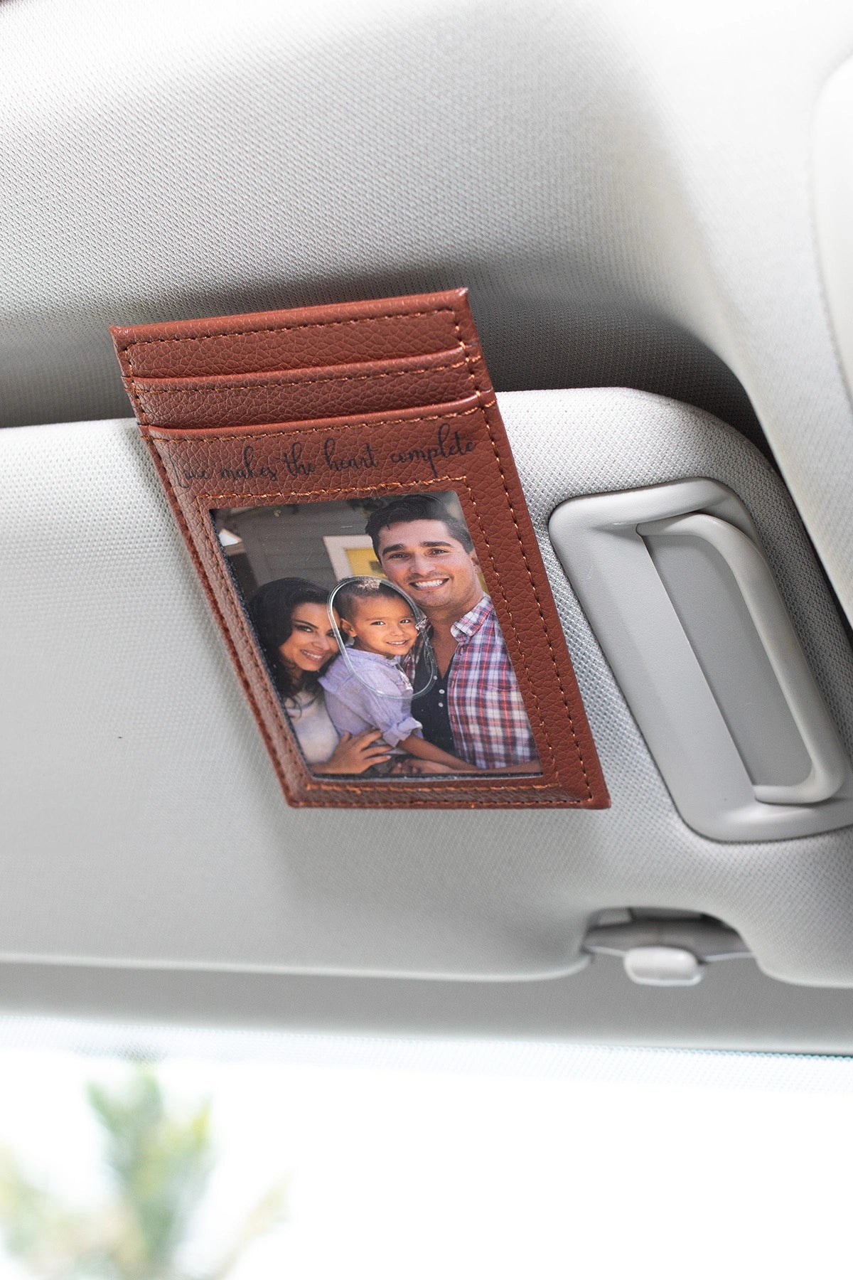 Leather Picture Frame Visor Clip